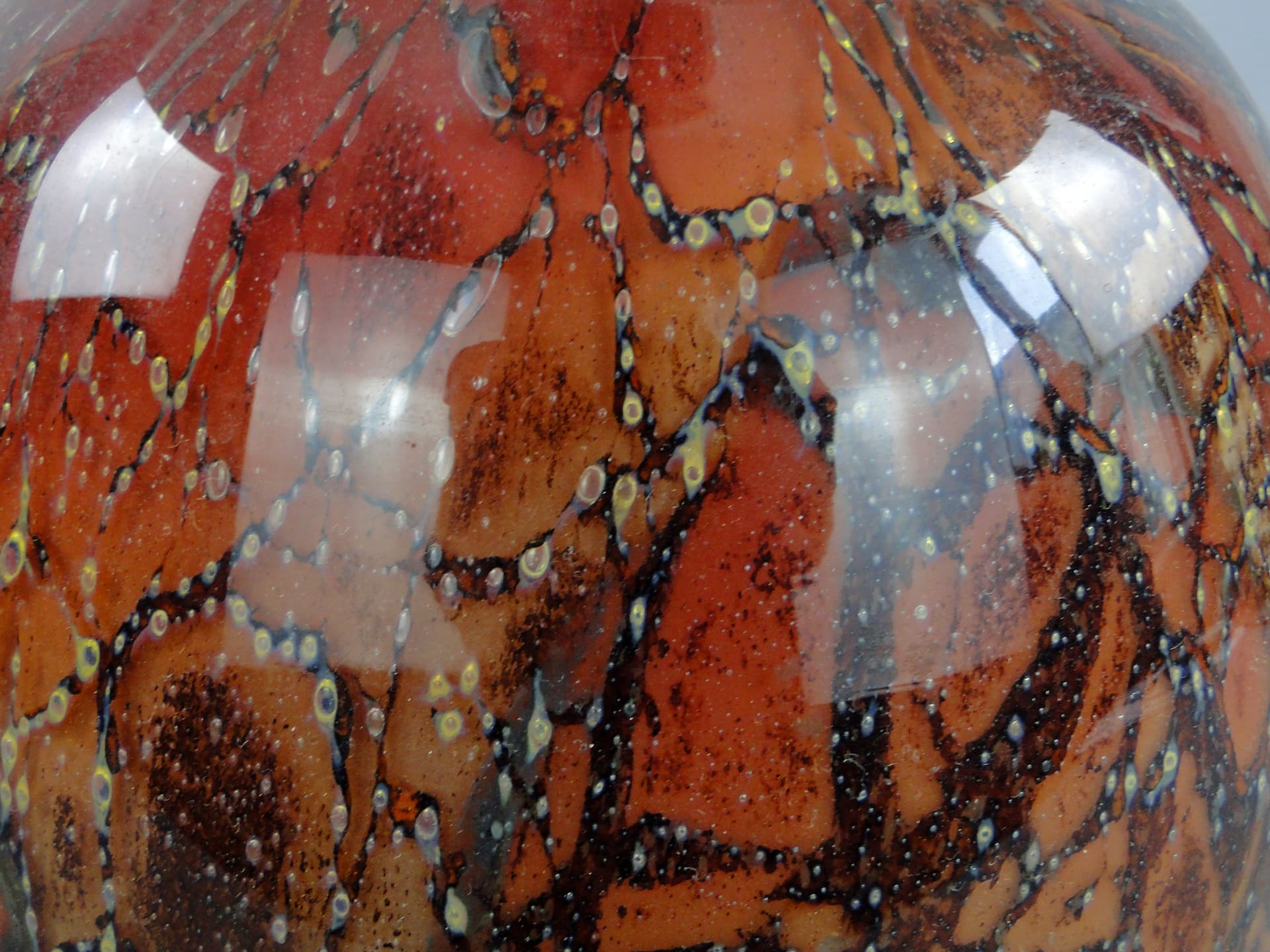 Lampa stołowa Ikora, szkło multikolor, velvet granatowy, WMF, Niemcy, lata 30. - 46971