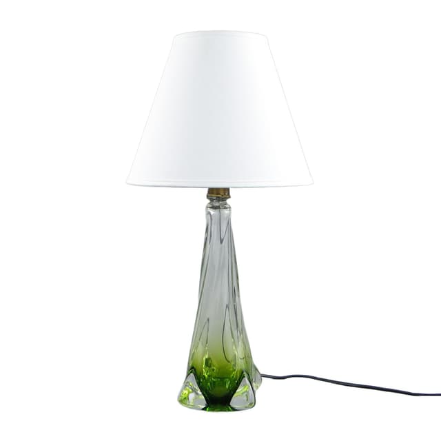 Lampa stołowa, szkło multikolor, Val St Lambert, Belgia, lata 60. - WYMIARY