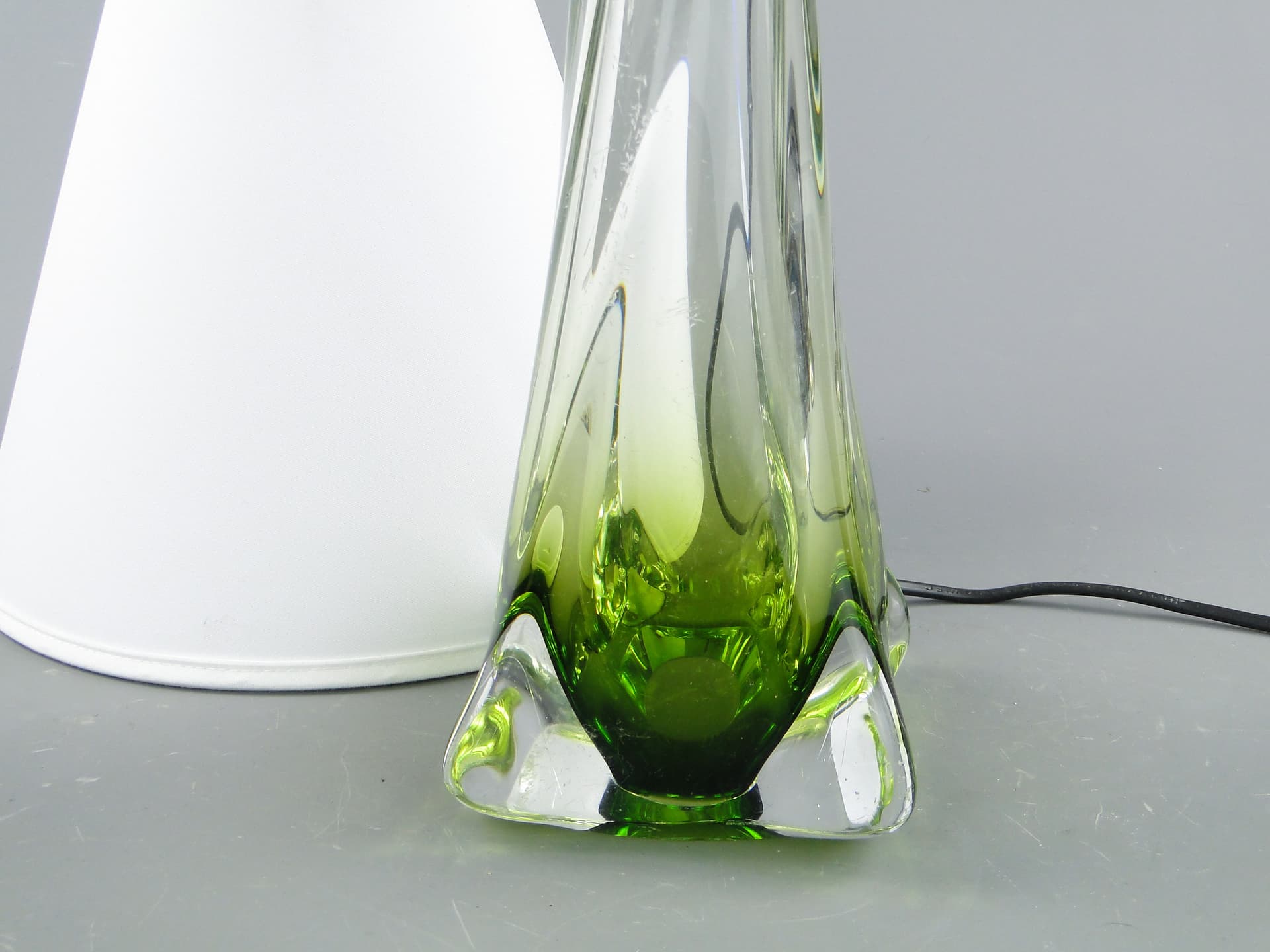 Lampa stołowa, szkło multikolor, Val St Lambert, Belgia, lata 60. - 46981