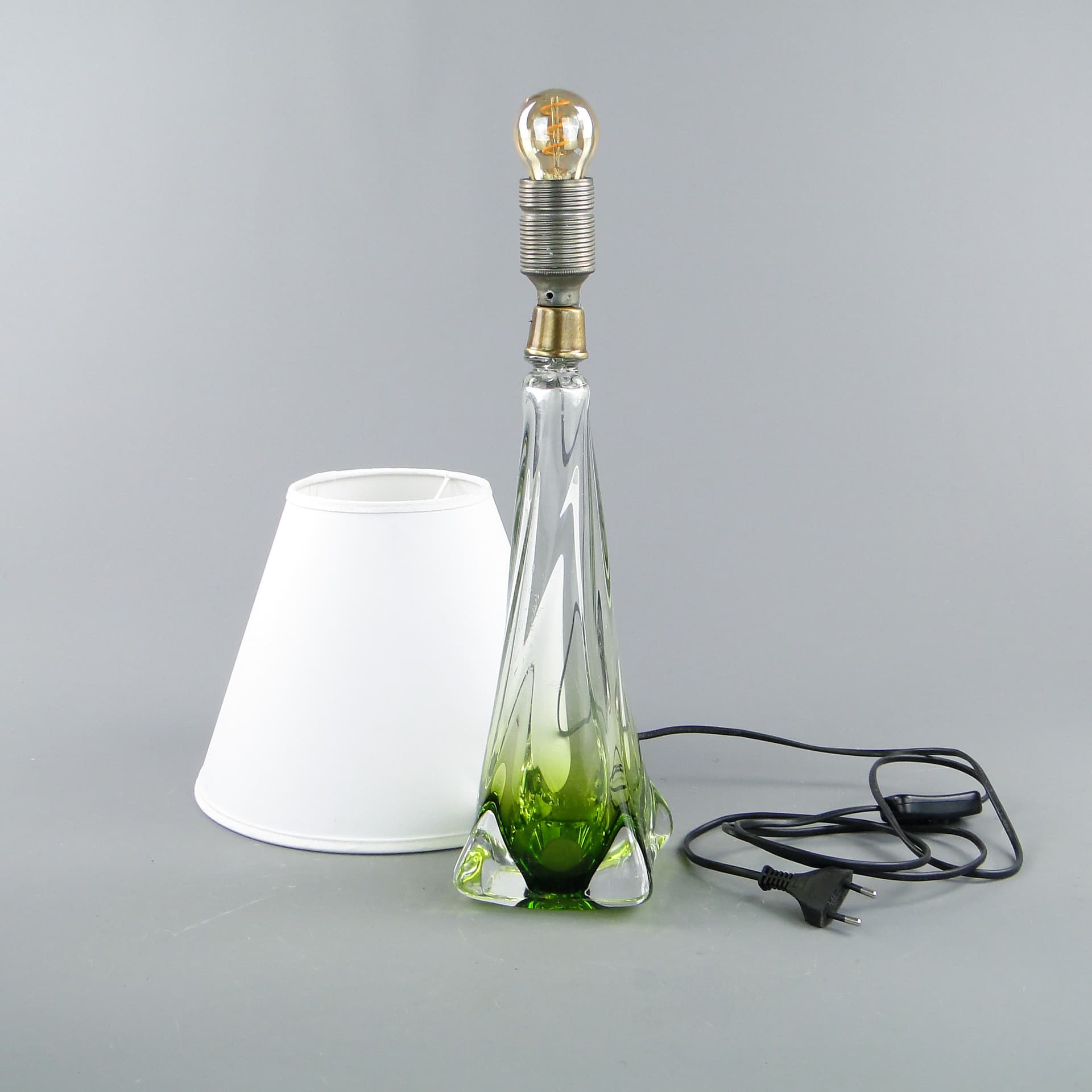 Lampa stołowa, szkło multikolor, Val St Lambert, Belgia, lata 60. - 46983