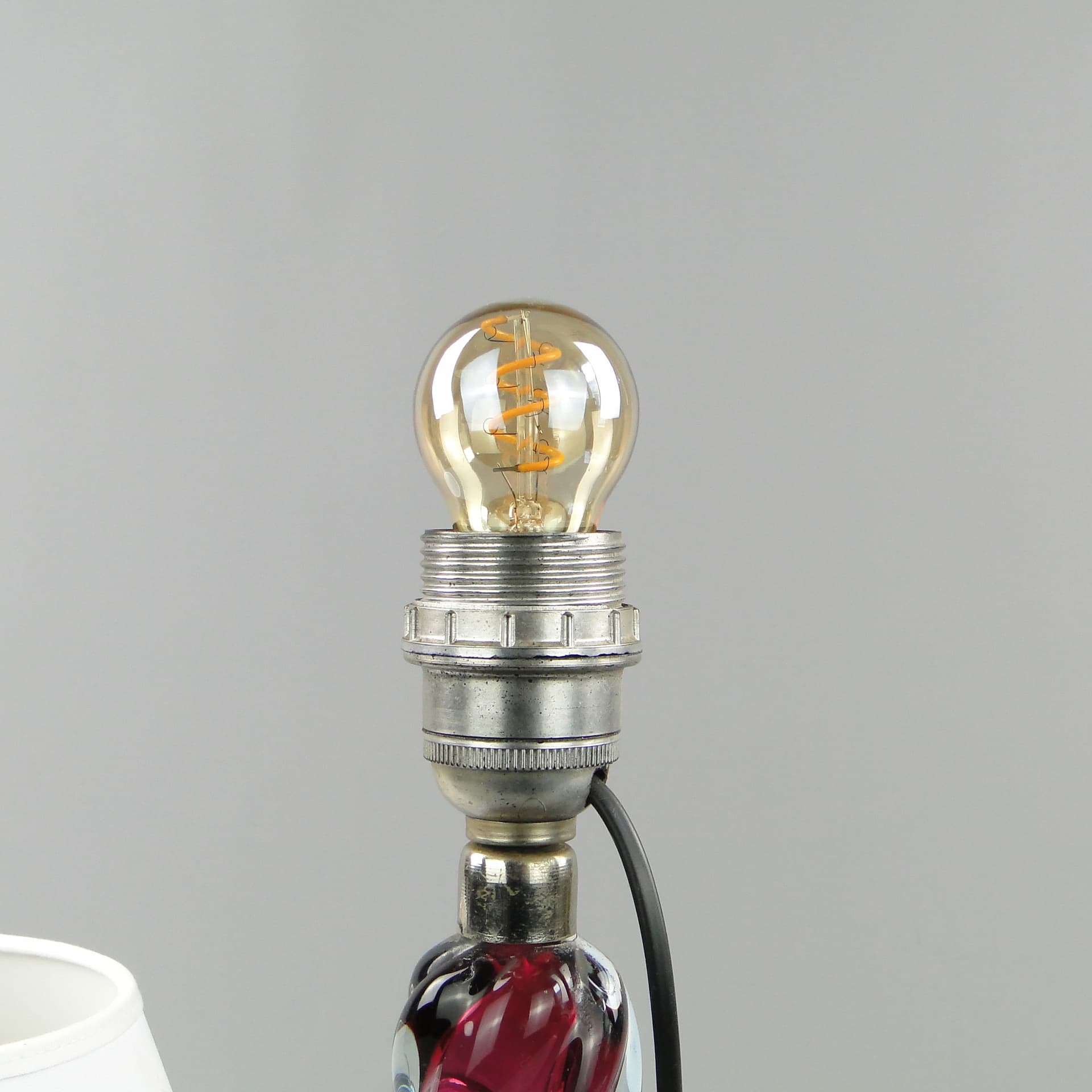 Lampa stołowa, multicolor szkło, Val St Lambert, Belgia, lata 60. - 47006