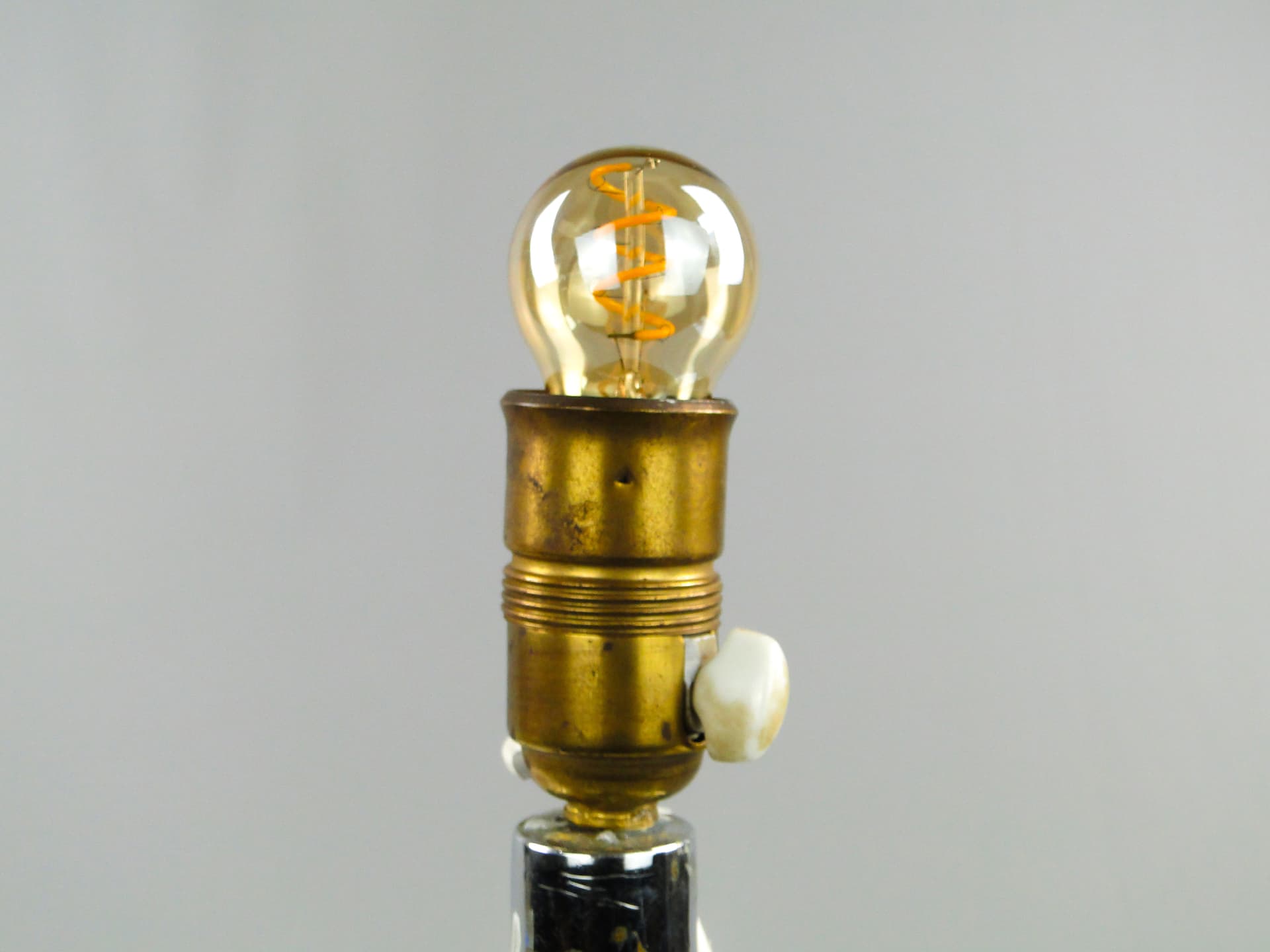 Lampa stołowa, szkło różowy, Val St Lambert, Belgia, lata 60. - 47201