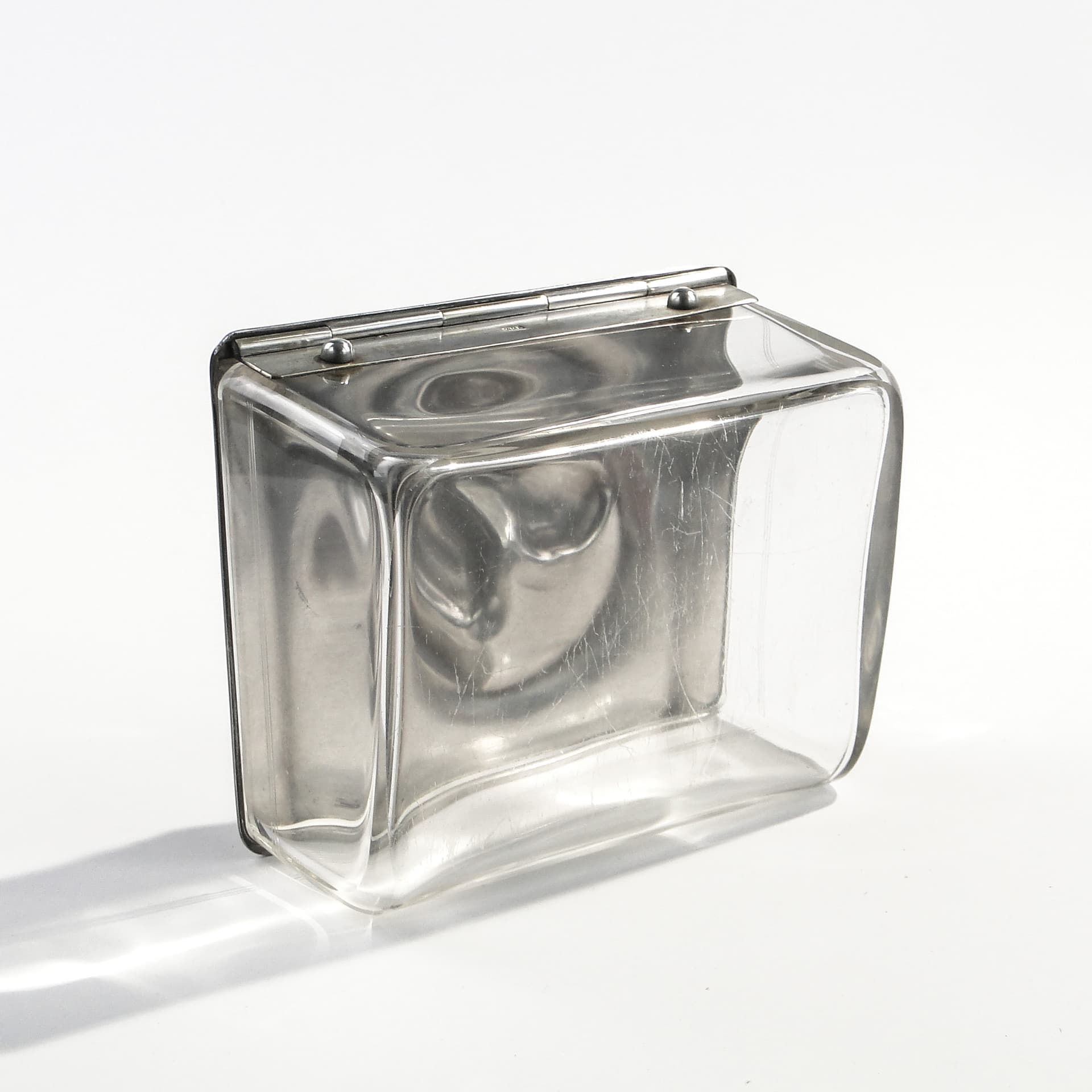 Desk Box Art Nouveau, transparent crystal, silver-plated pewter, WMF, Germany, early 20th c. - 47412