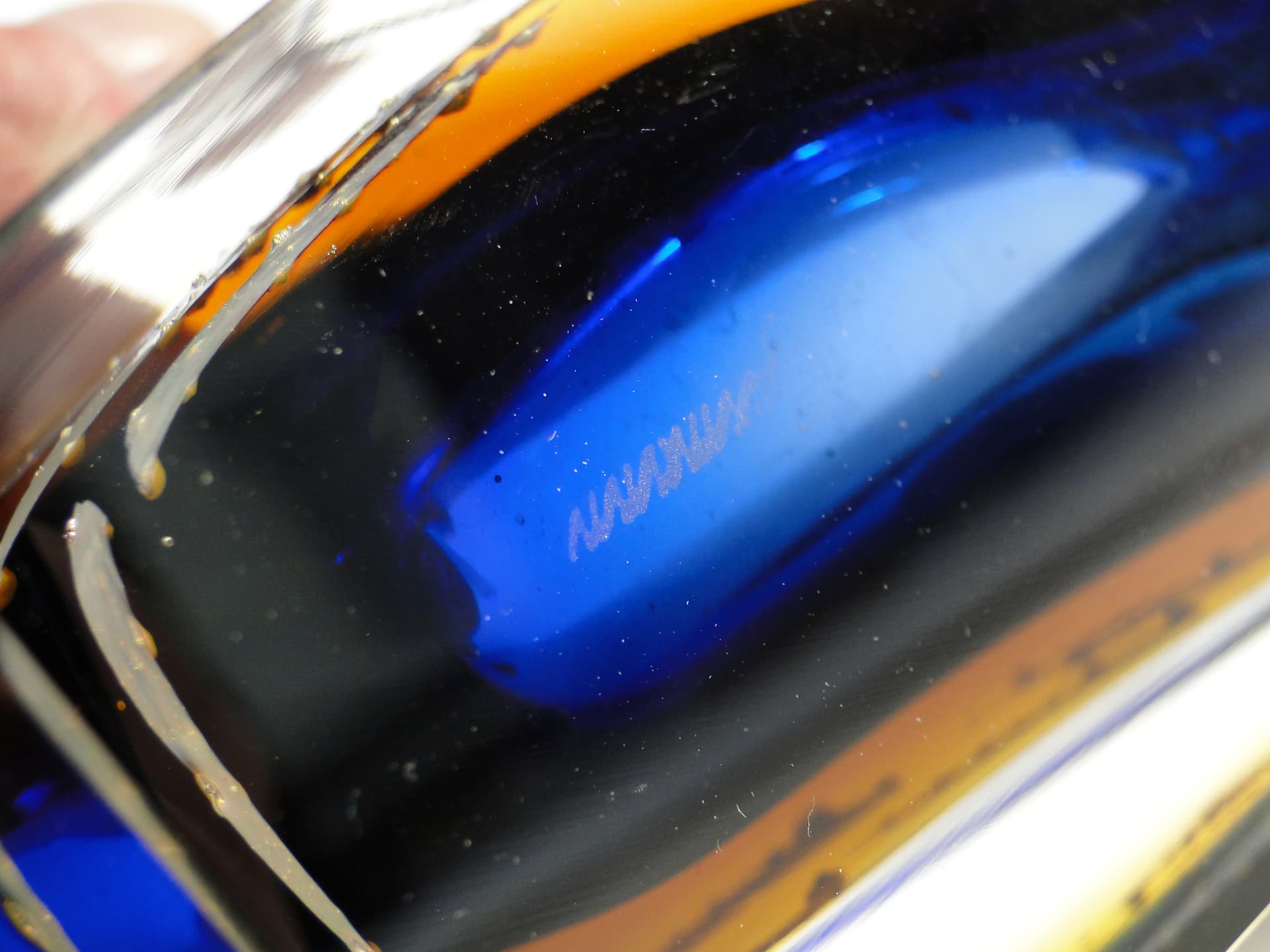 Przybornik, szkło fioletowy, proj. P. Hlava, Czechy, lata 60. - 47444