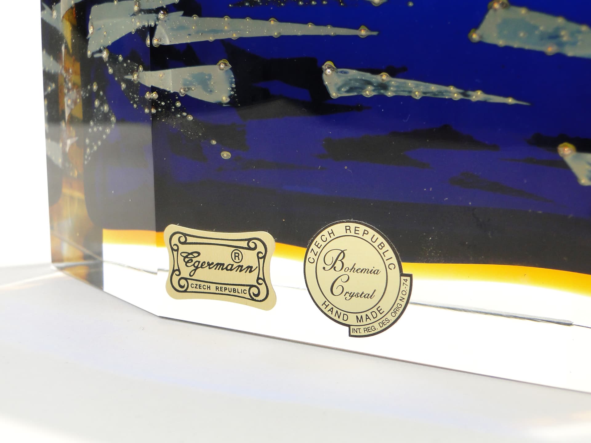 Przybornik, szkło fioletowy, proj. P. Hlava, Czechy, lata 60. - 47440