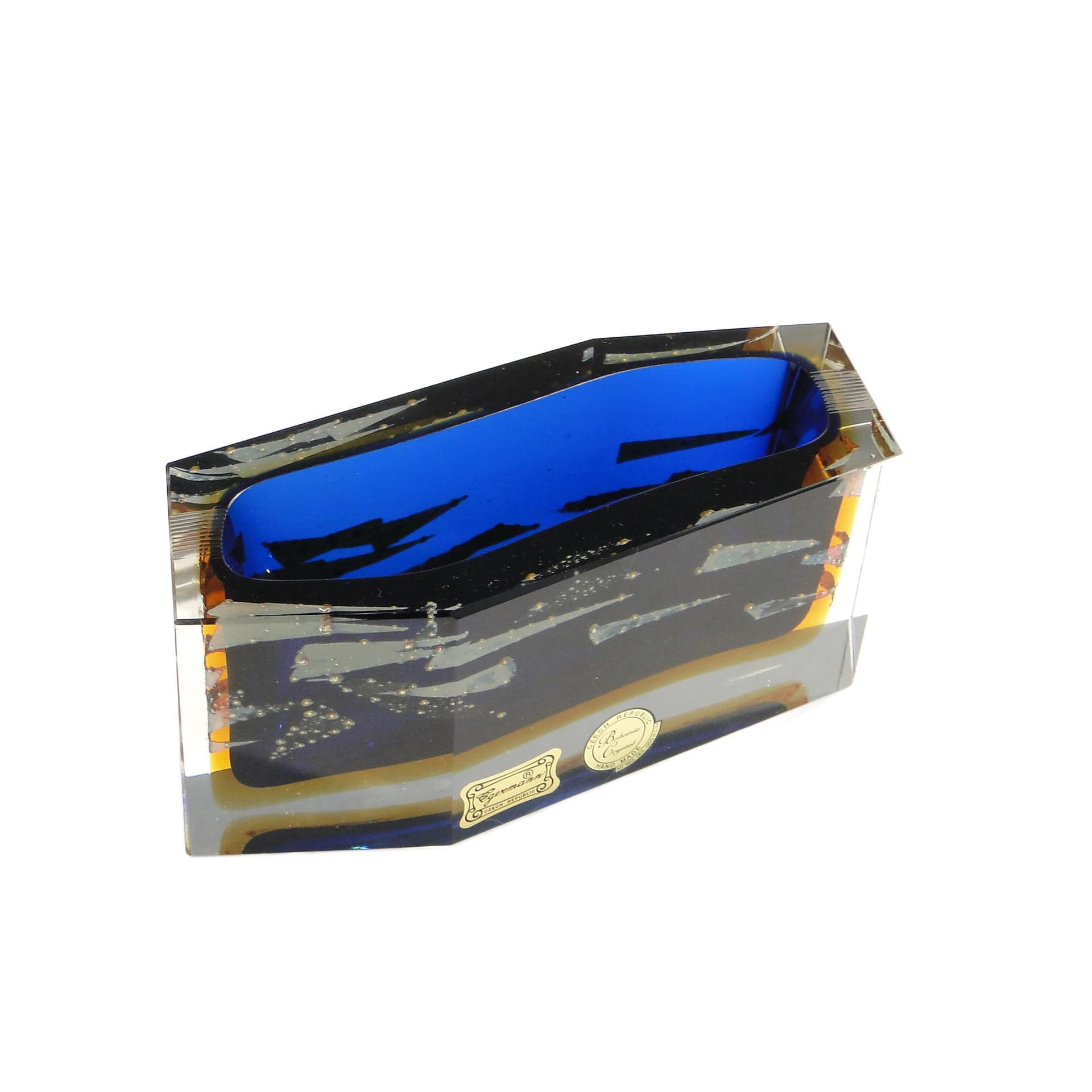 Przybornik, szkło fioletowy, proj. P. Hlava, Czechy, lata 60.