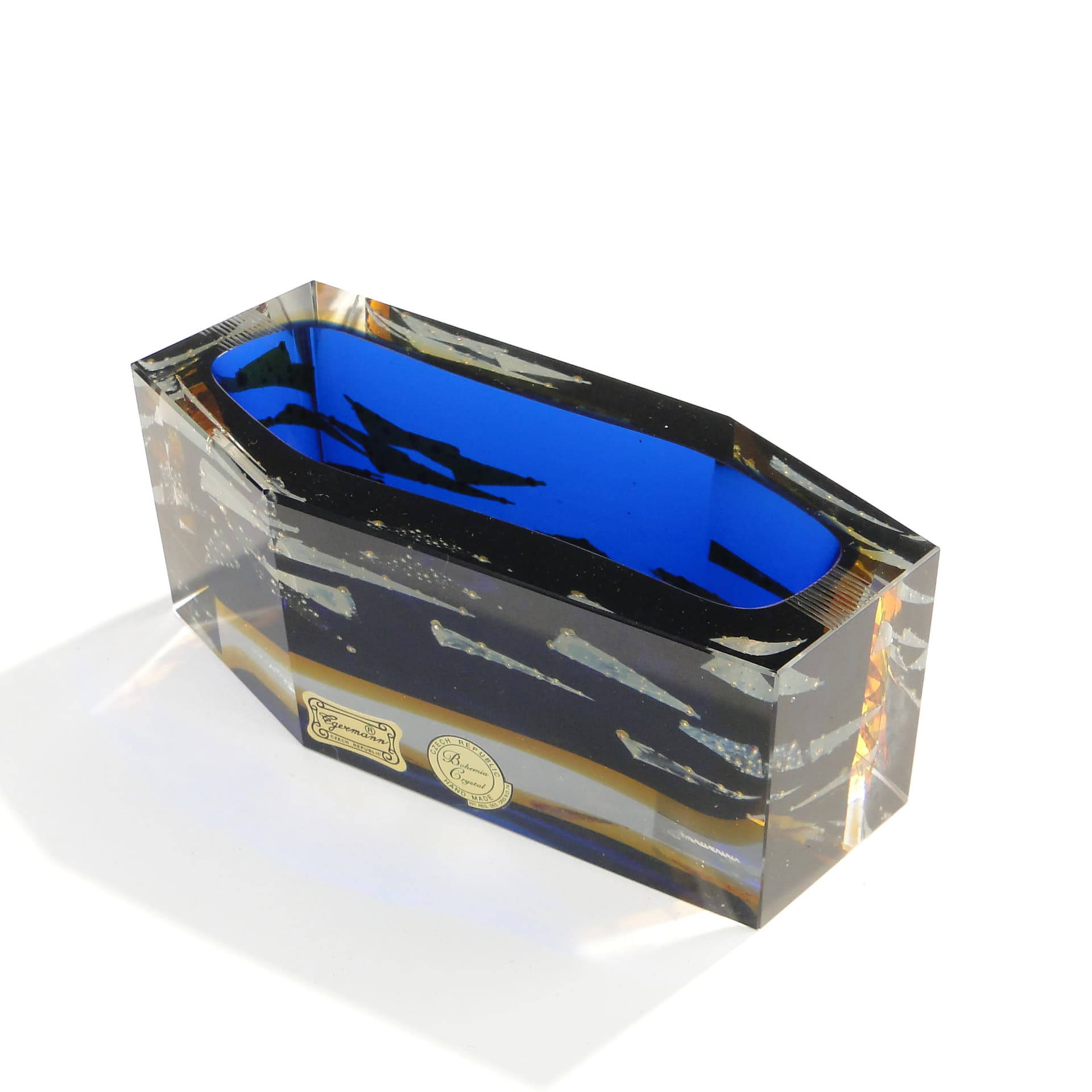 Przybornik, szkło fioletowy, proj. P. Hlava, Czechy, lata 60. - 47441