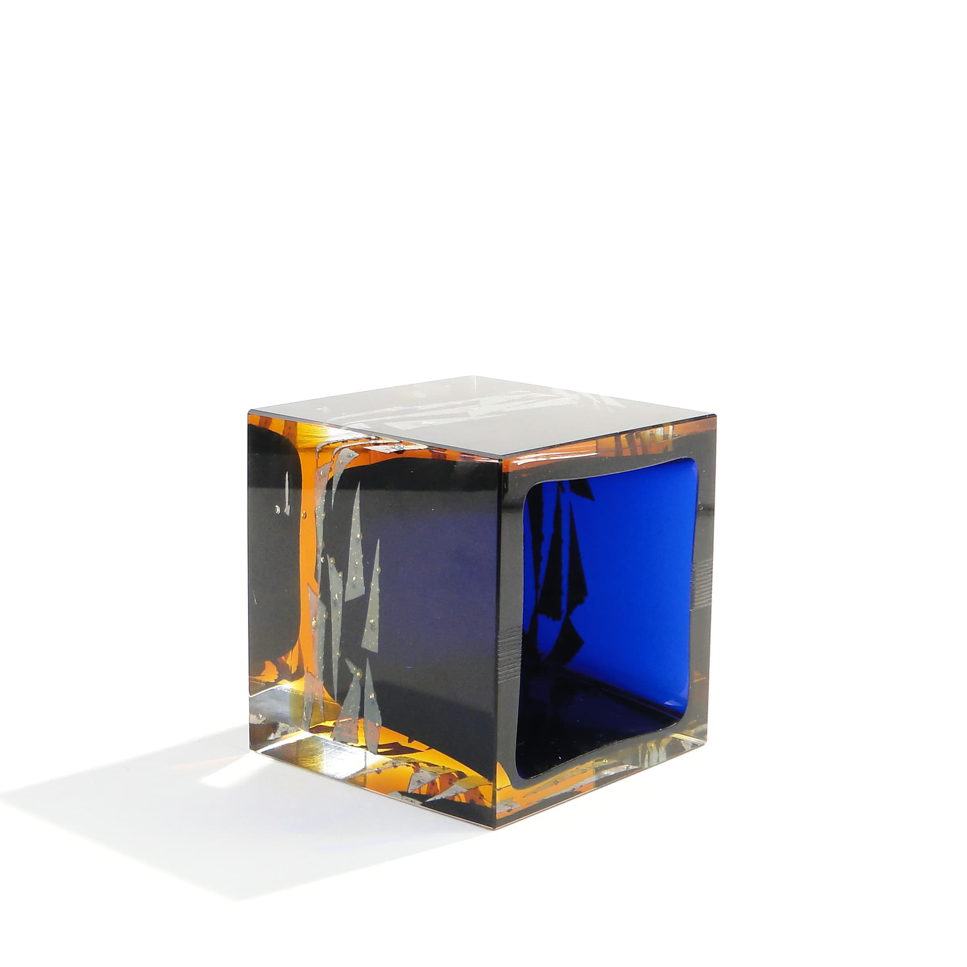 Przybornik, multikolor, szkło, proj. P. Hlava, Czechosłowacja, lata 60. - 47455