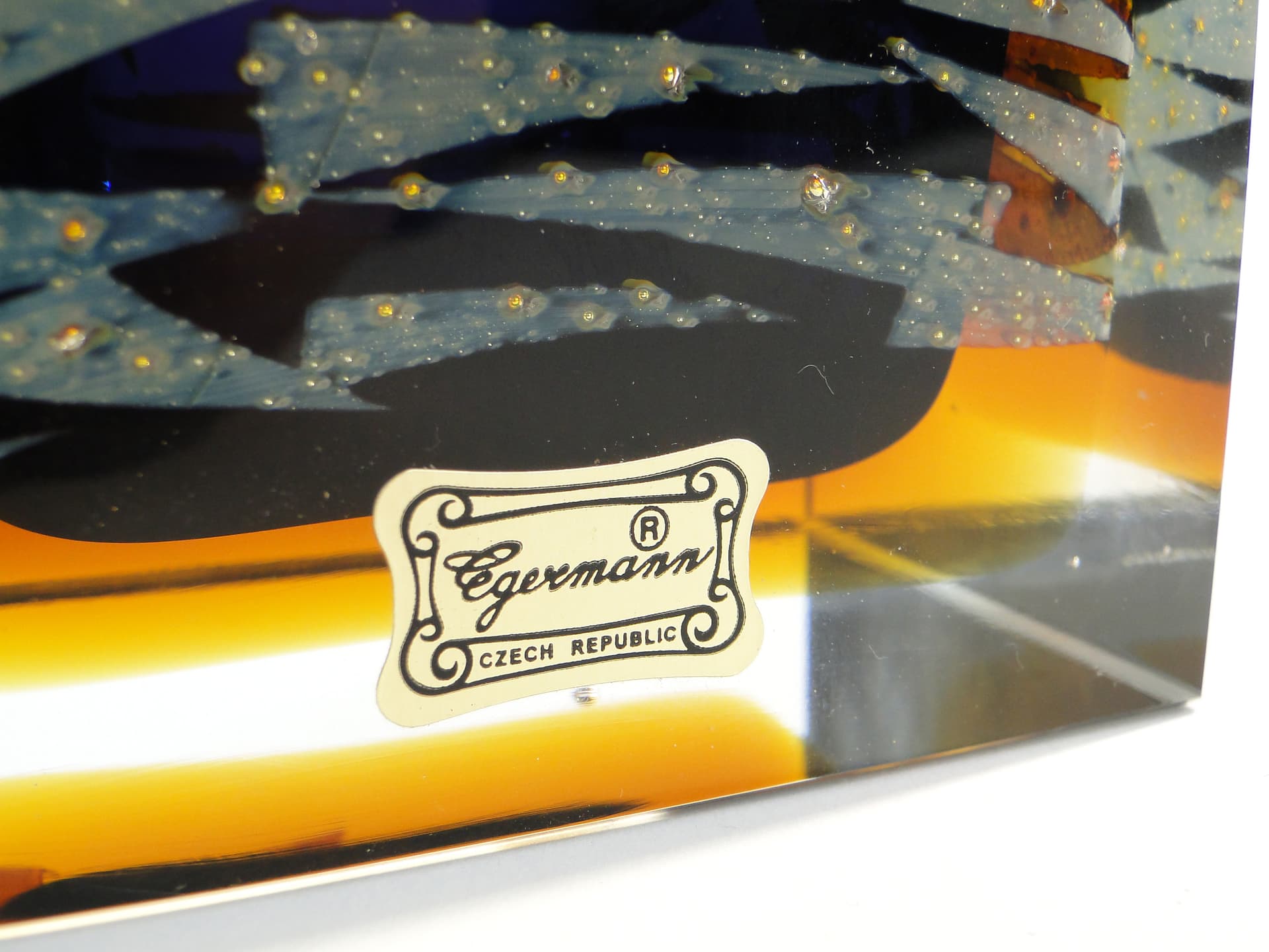 Przybornik, multikolor, szkło, proj. P. Hlava, Czechosłowacja, lata 60. - 47452