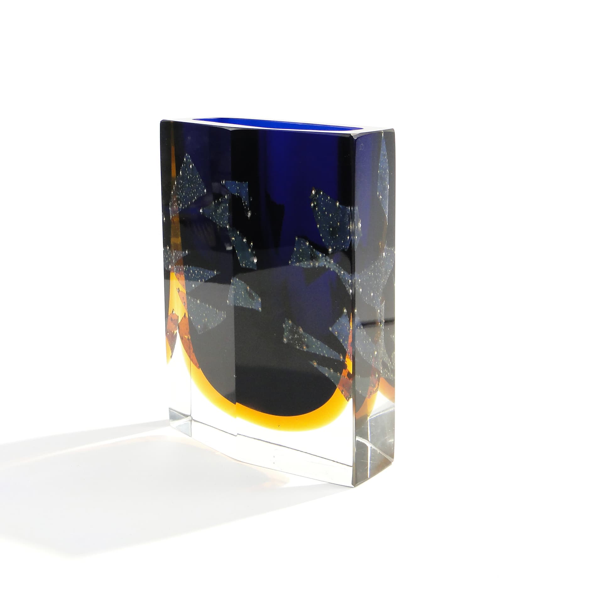 Wazon, fiolet, szkło, proj. P. Hlava, Czechy, lata 60. - 47485