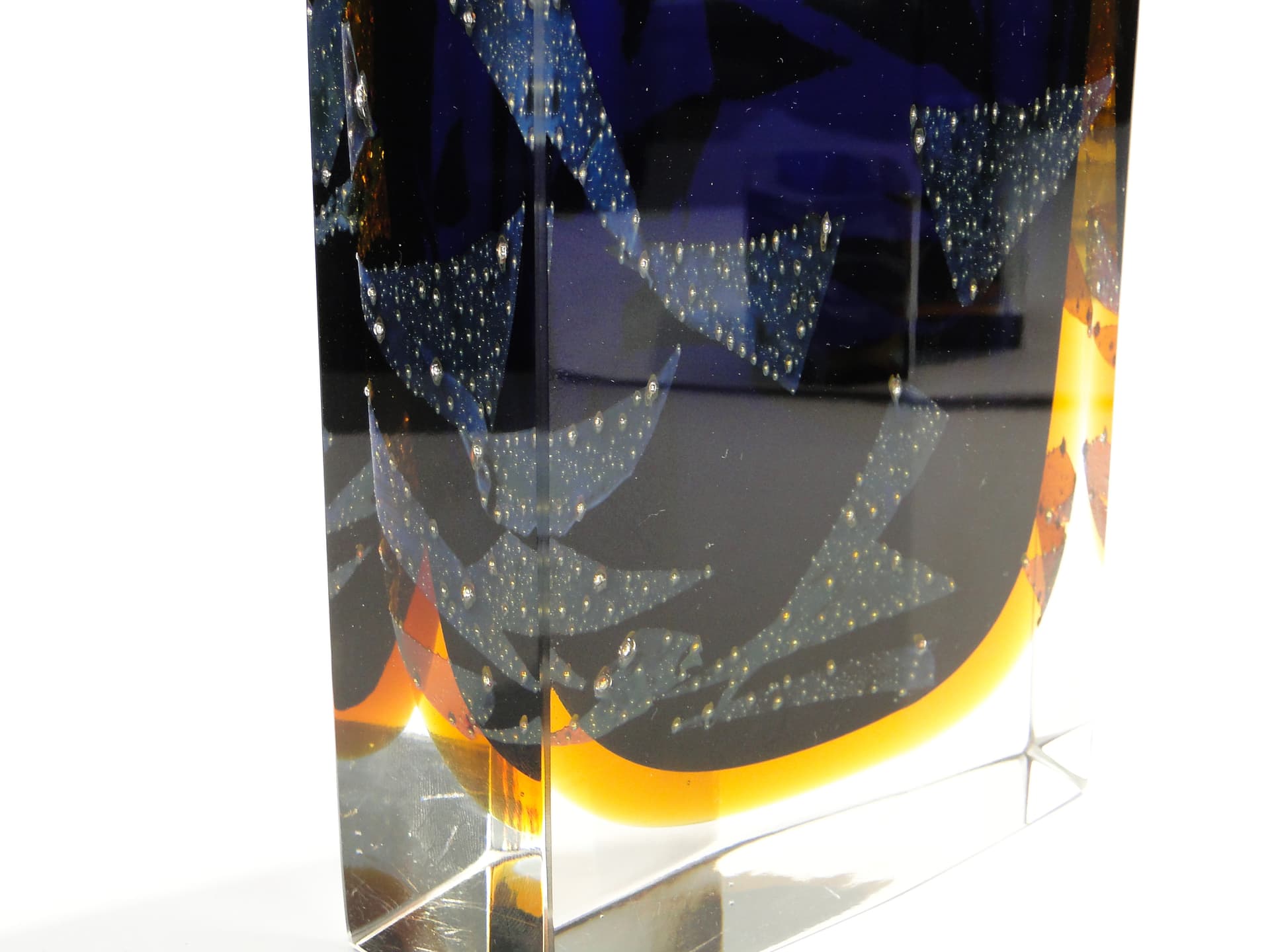 Wazon, fiolet, szkło, proj. P. Hlava, Czechy, lata 60. - 47487