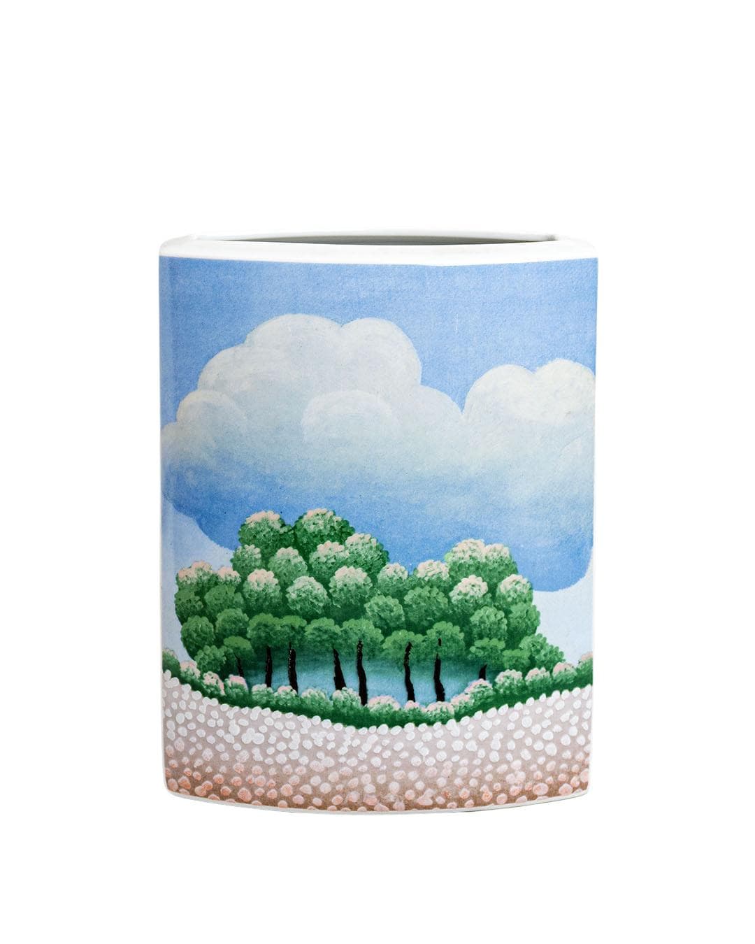 Wazon, biały, porcelana, proj. I. Rabuzin, Niemcy, lata 70.