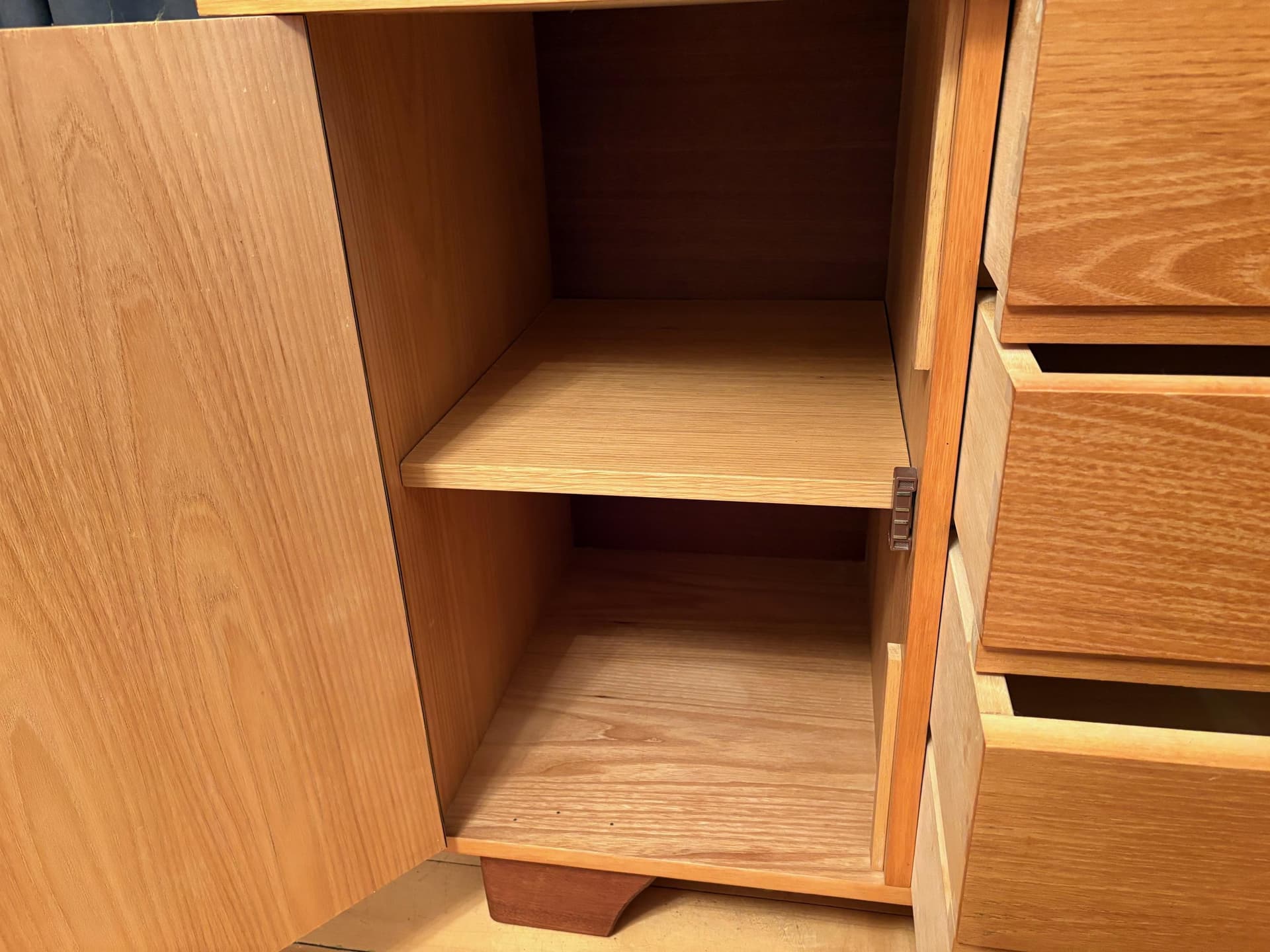 Sideboard, jasnobrązowy, buk, Niemcy, lata 60. - 79782