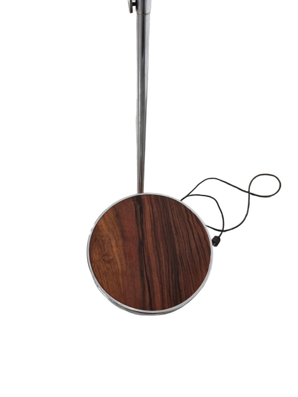 Lamp with side table, brown chrome steel, by R. Slezak, Thonet, Czechoslovakia, 1930s. - 47979