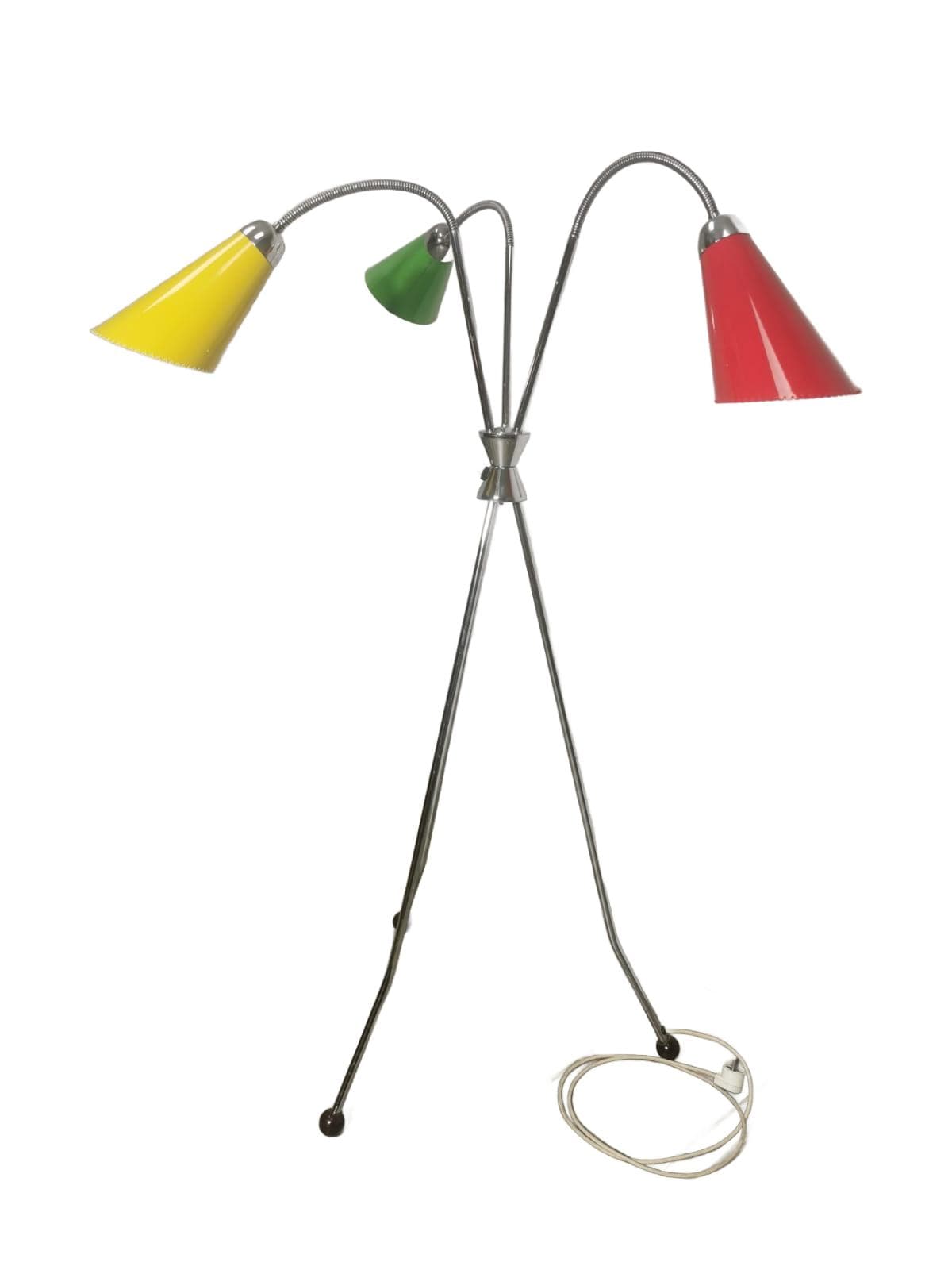 Floor lamp, multicolor, metal, Lidokov, Czechoslovakia, 1960s. - 47967
