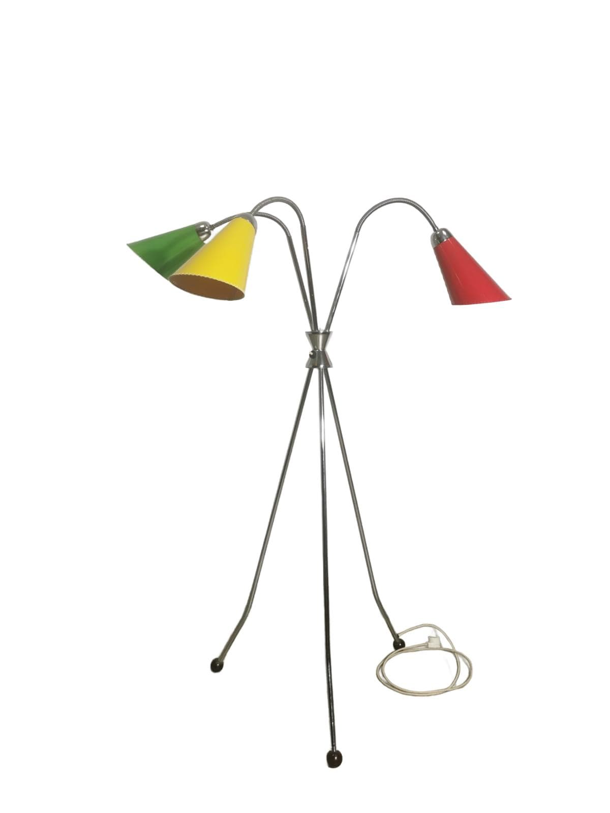 Floor lamp, multicolor, metal, Lidokov, Czechoslovakia, 1960s. - 47964
