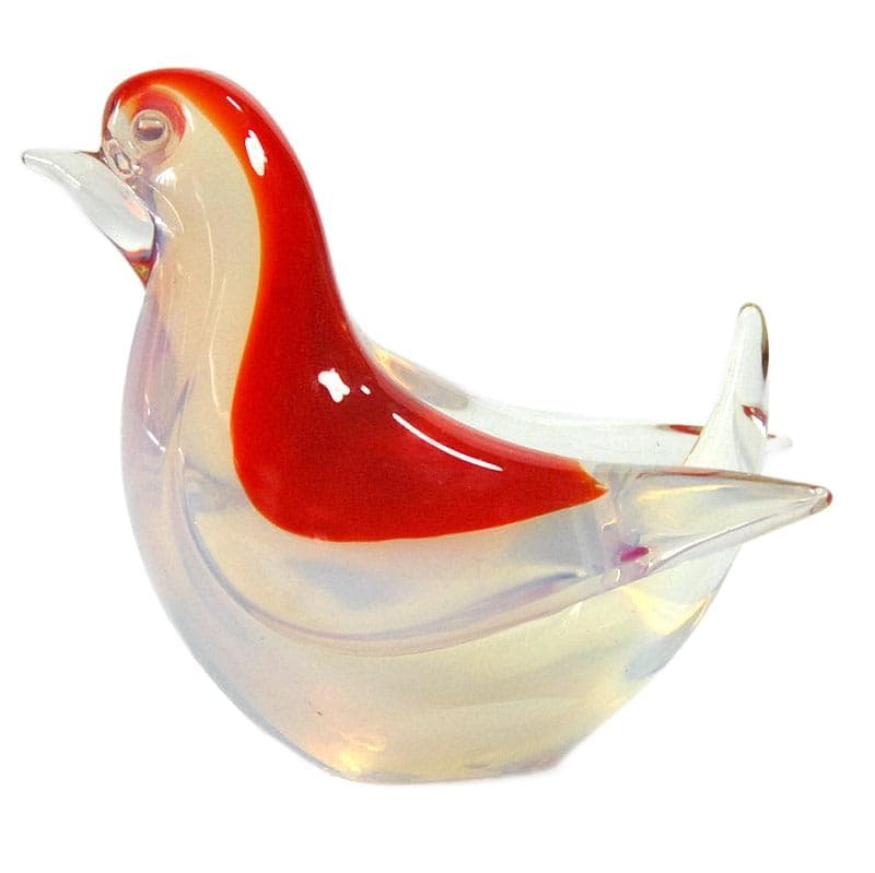 Opalizujący ptaszek z kryształowego szkła, Murano, Włochy, lata 60. - 4691