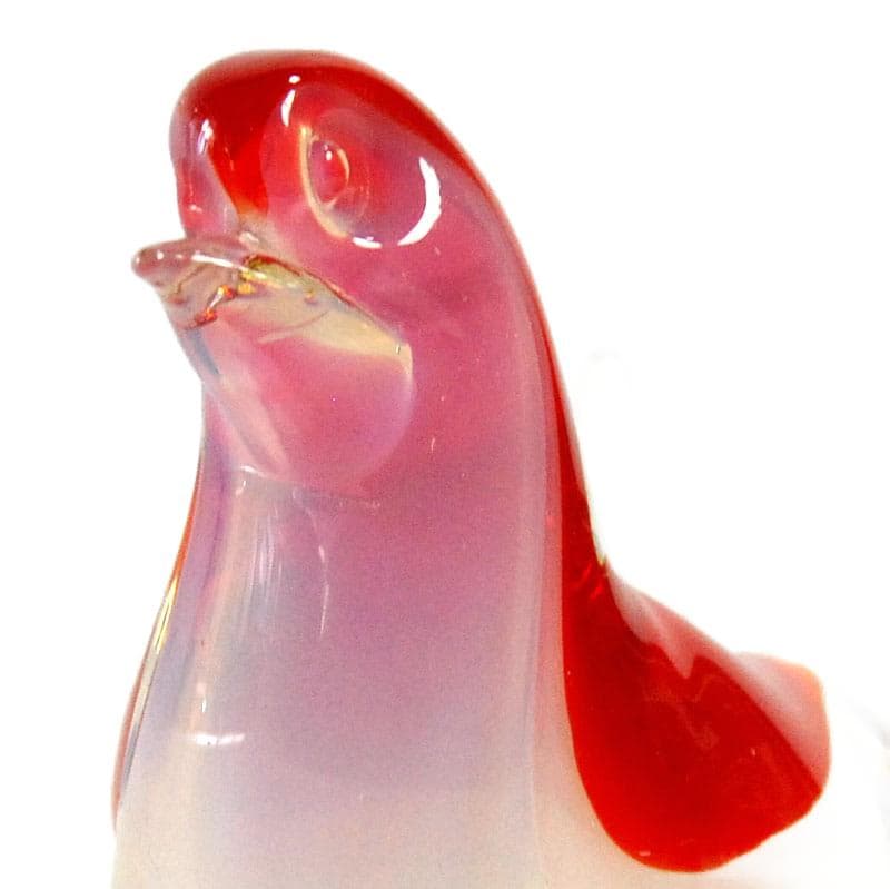 Opalizujący ptaszek z kryształowego szkła, Murano, Włochy, lata 60. - 4695