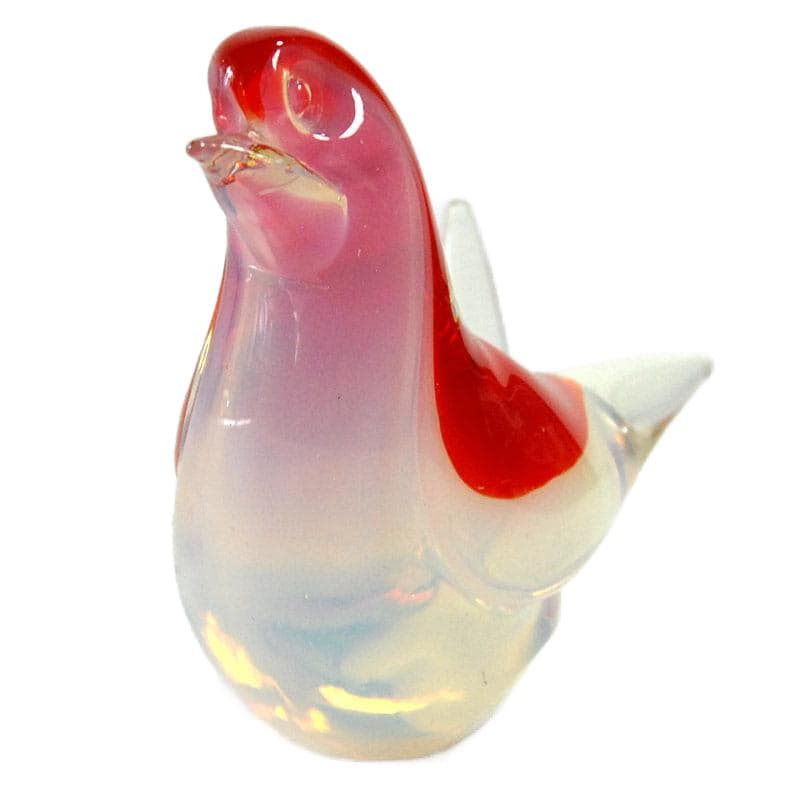 Opalizujący ptaszek z kryształowego szkła, Murano, Włochy, lata 60. - 4693