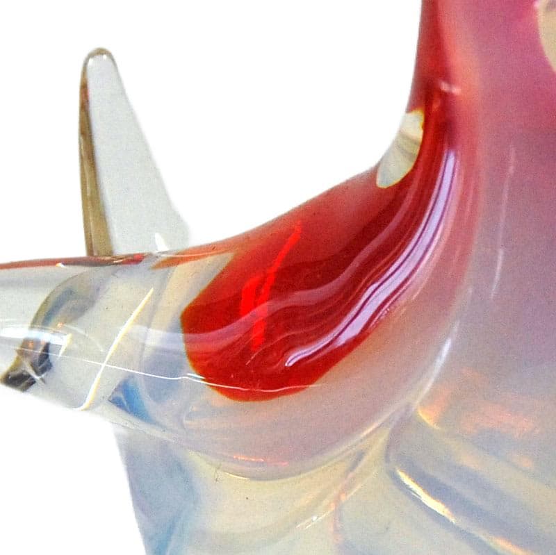 Opalizujący ptaszek z kryształowego szkła, Murano, Włochy, lata 60. - 4694