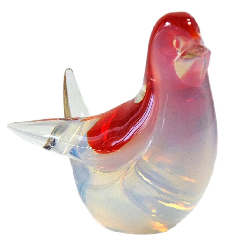 Opalizujący ptaszek z kryształowego szkła, Murano, Włochy, lata 60. - 4692