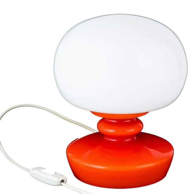 Table lamp, orange glass, by S. Tabera, OPP Jihlava, Czechoslovakia, 1970s. - DIMENSION