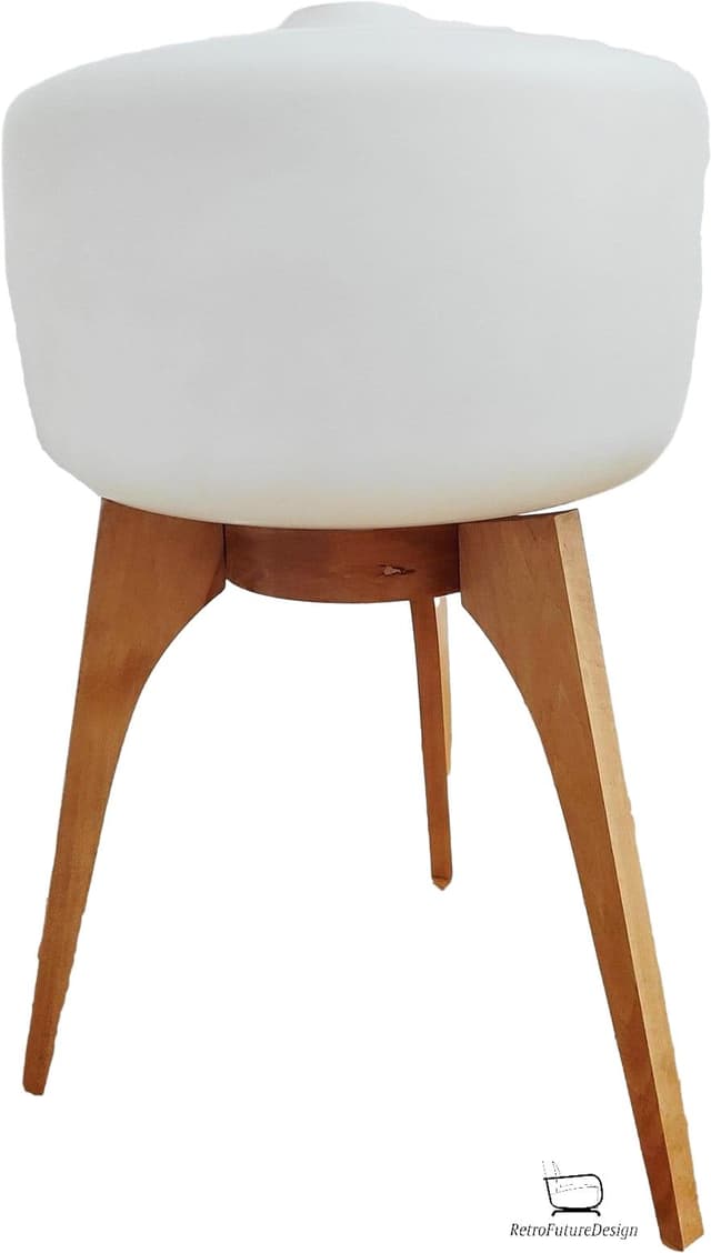 Floor lamp ULUV - Krasna Jizba, white glass, light wood, Czechoslovakia, 1960s. - DIMENSION