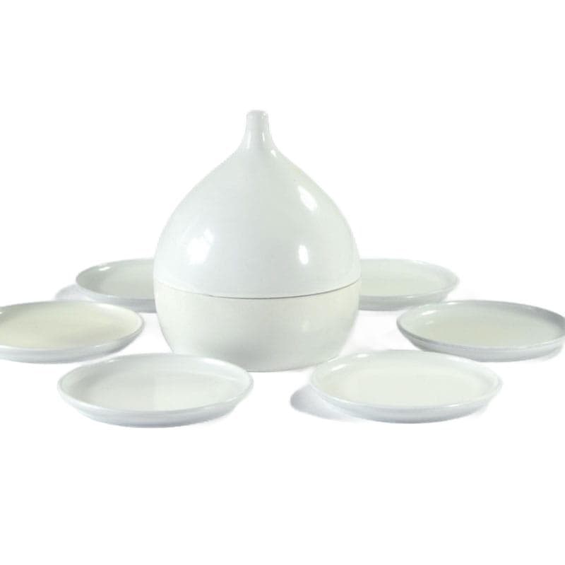 Biały pojemnik z podstawkami, proj. L. Lonborg dla Artipresent, Dania, lata 60. - 4688