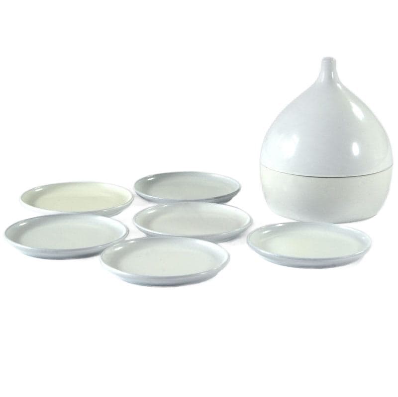 Biały pojemnik z podstawkami, proj. L. Lonborg dla Artipresent, Dania, lata 60. - 4689