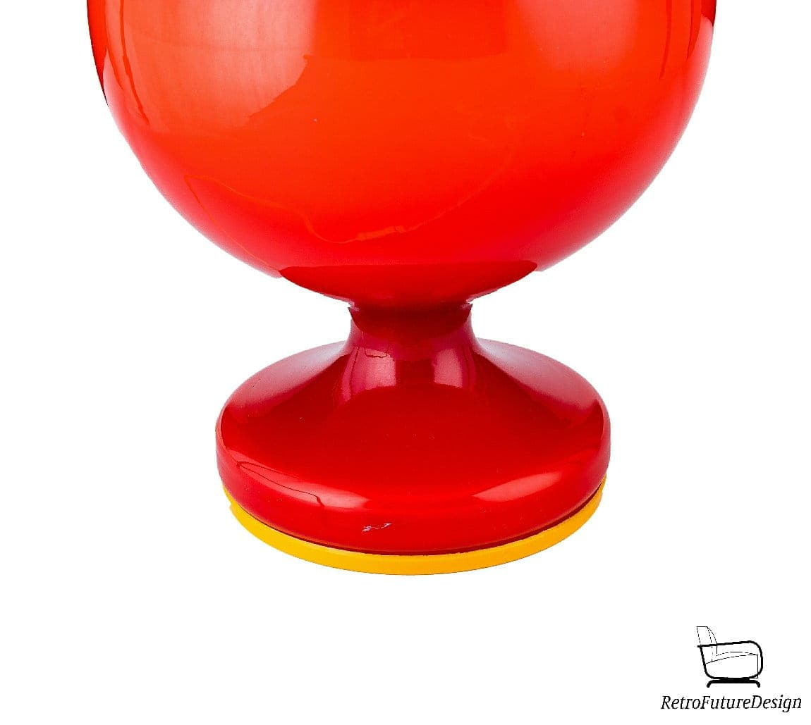 Table lamp Space Age, red glass, by S. Tabera, OPP Jihlava, Czechoslovakia, 1970s. - 48264