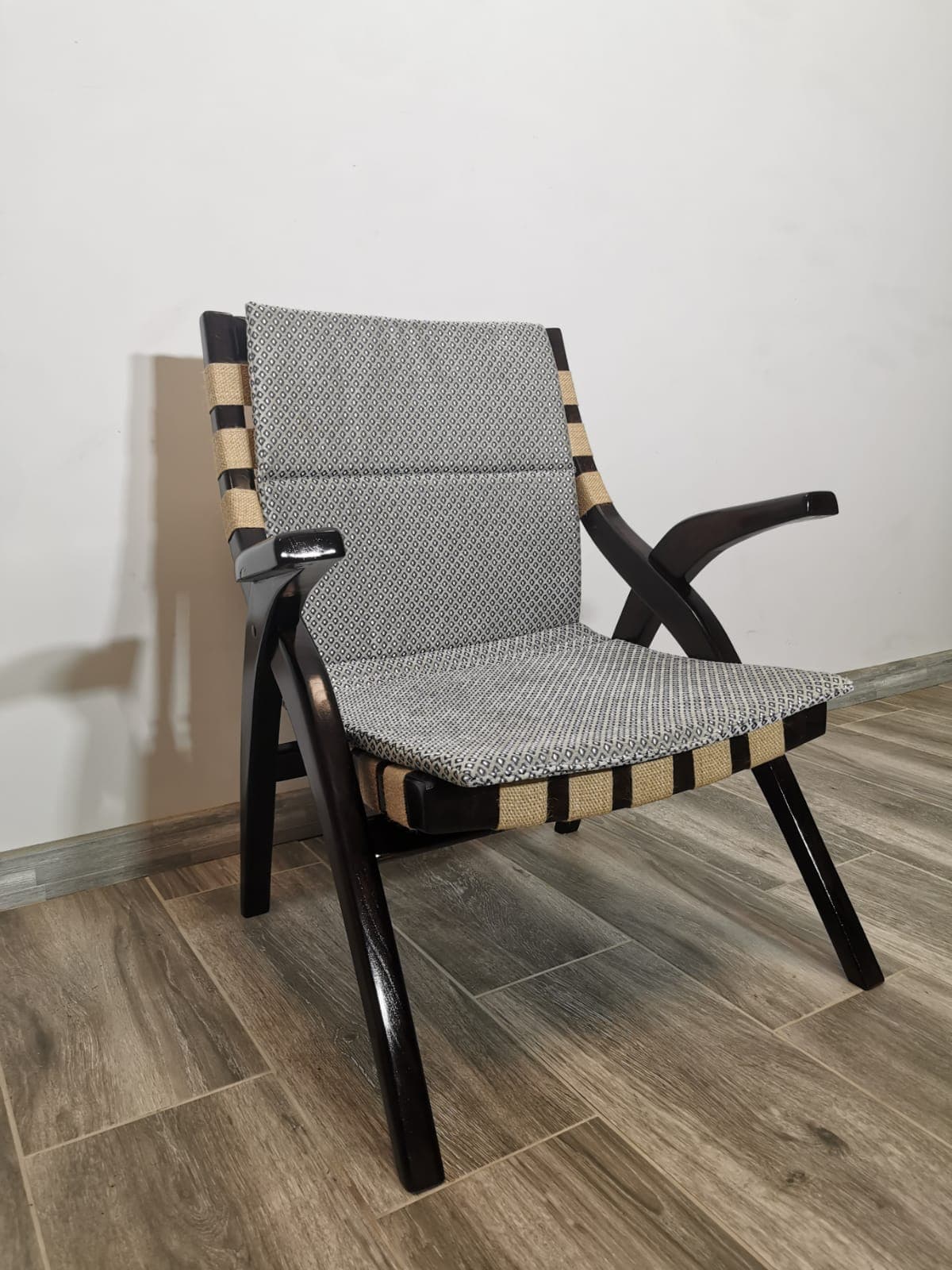 Chair, dark brown wood, Tatra Nabytok, Czechoslovakia, 1960s. - 48195