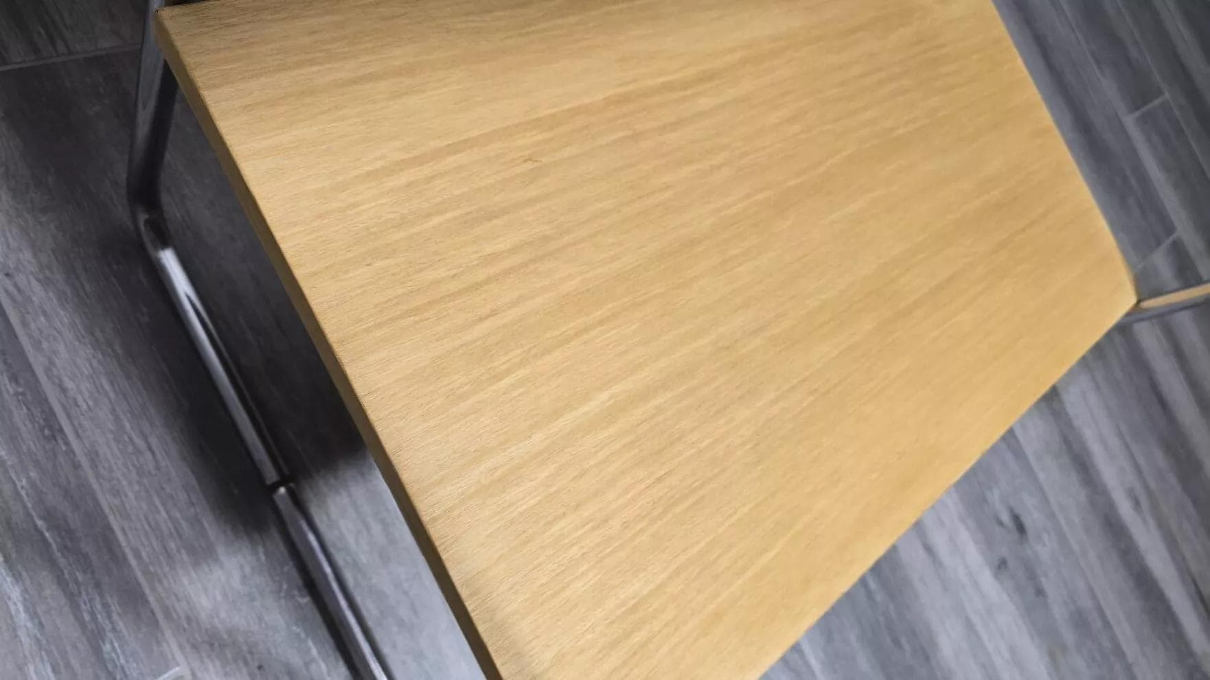 Stolik B12, dąb jasny, stal chromowana, proj. M. Breuer, lata 30. - 49346