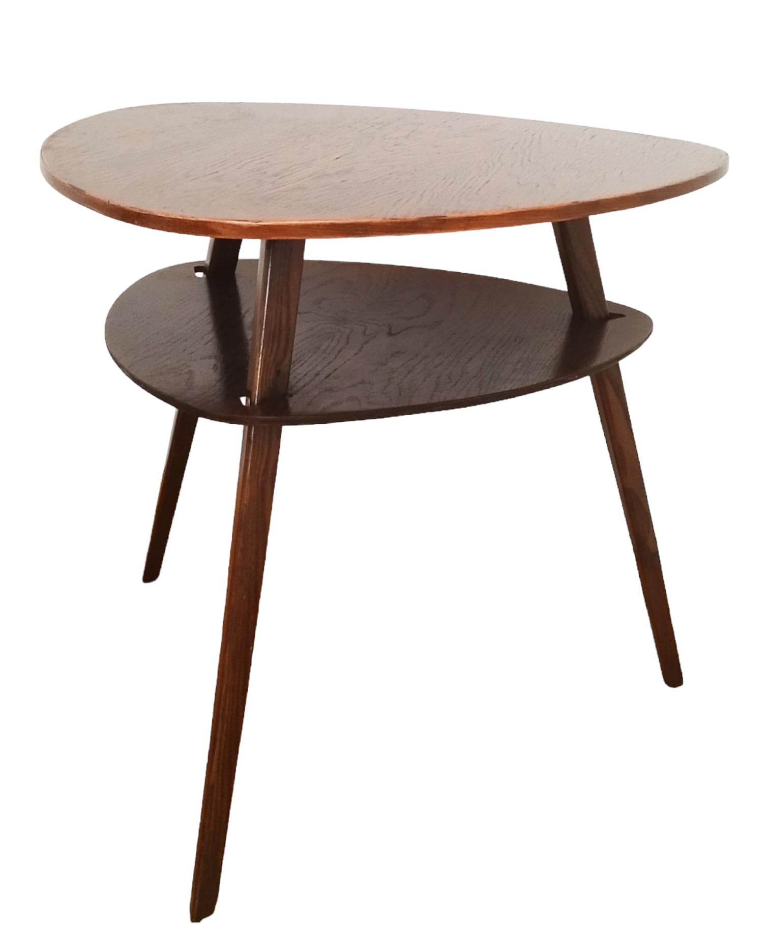 Coffee table Brussel, brown wood, Jitona, Czechoslovakia, 1950s.