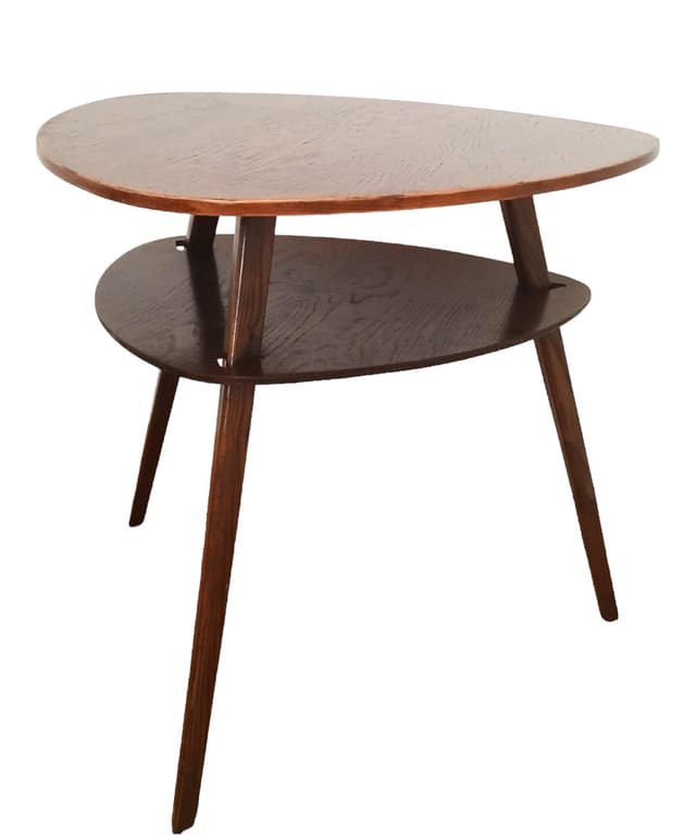 Coffee table Brussel, brown wood, Jitona, Czechoslovakia, 1950s. - DIMENSION