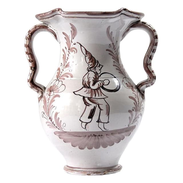 Biały wazon ceramiczny, Włochy, lata 50. - WYMIARY