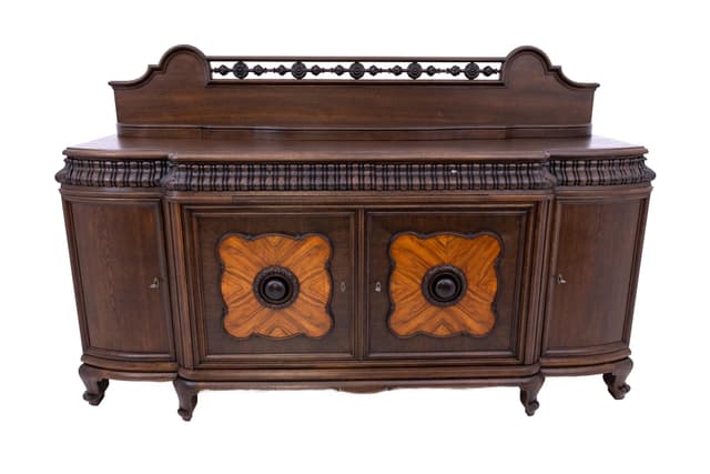 Dębowa komoda, Niemcy, lata 30. - WYMIARY