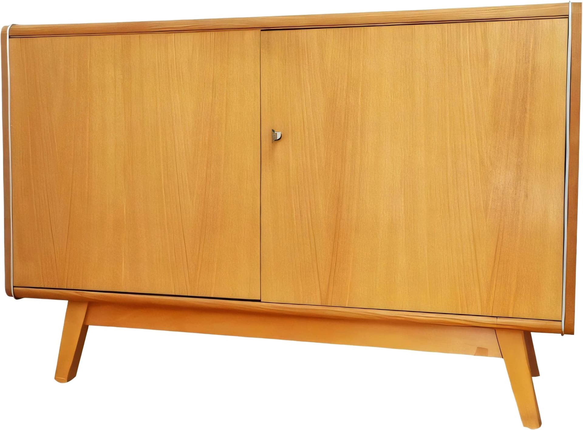 Sideboard, light brown wood, by H. Nepožitek & B. Landsman, Jitona, Czechoslovakia, 1960s.