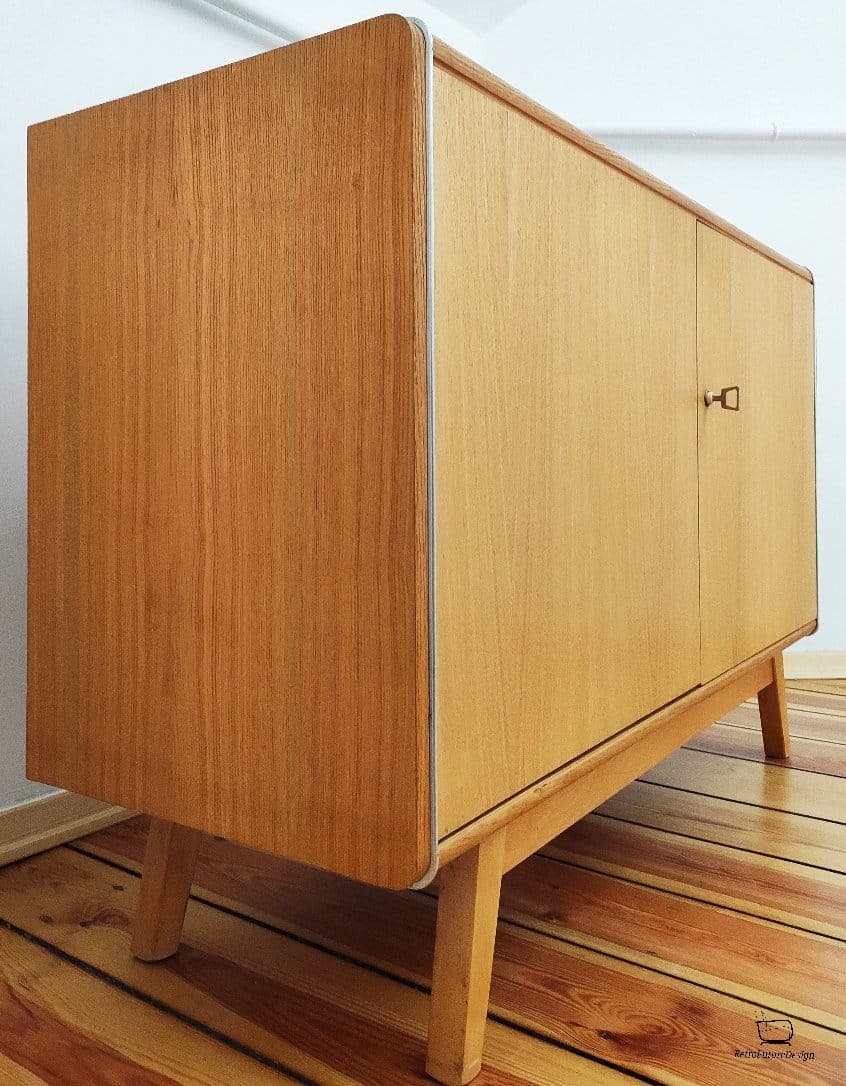 Sideboard, light brown wood, by H. Nepožitek & B. Landsman, Jitona, Czechoslovakia, 1960s. - 48972