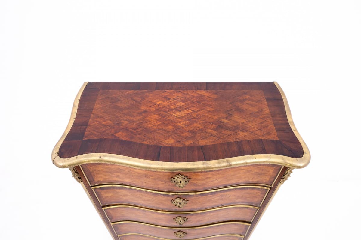 Orzechowa komoda, styl Ludwika XV, Francja, XIX w. - 47813