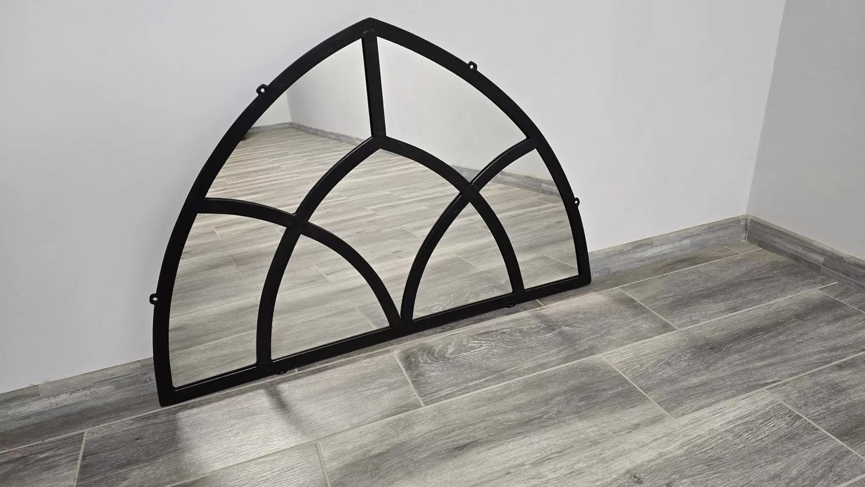 Decorative frame, stained glass, black metal, Art Deco, early 20th c. - 48874