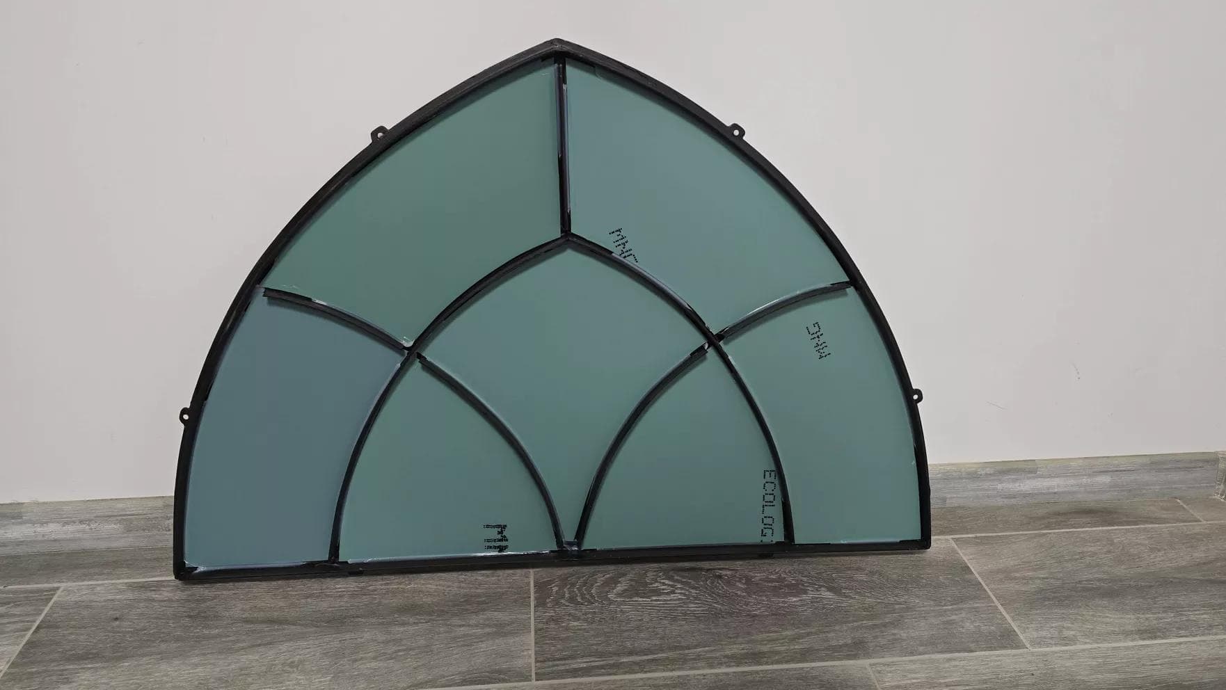 Decorative frame, stained glass, black metal, Art Deco, early 20th c. - 48876