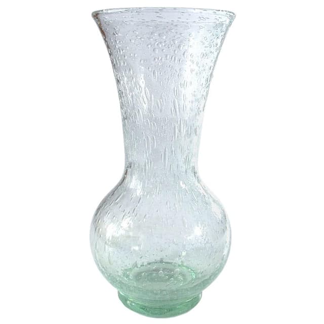 Zielony wazon ze szkła sodowego, La Verrerie de Biot, Francja, lata 70. - WYMIARY