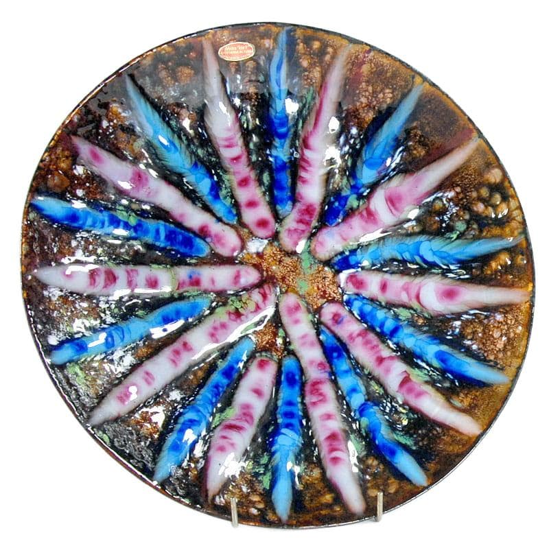 Miedziana patera emaliowana, Hiszpania, lata 70. - 4747