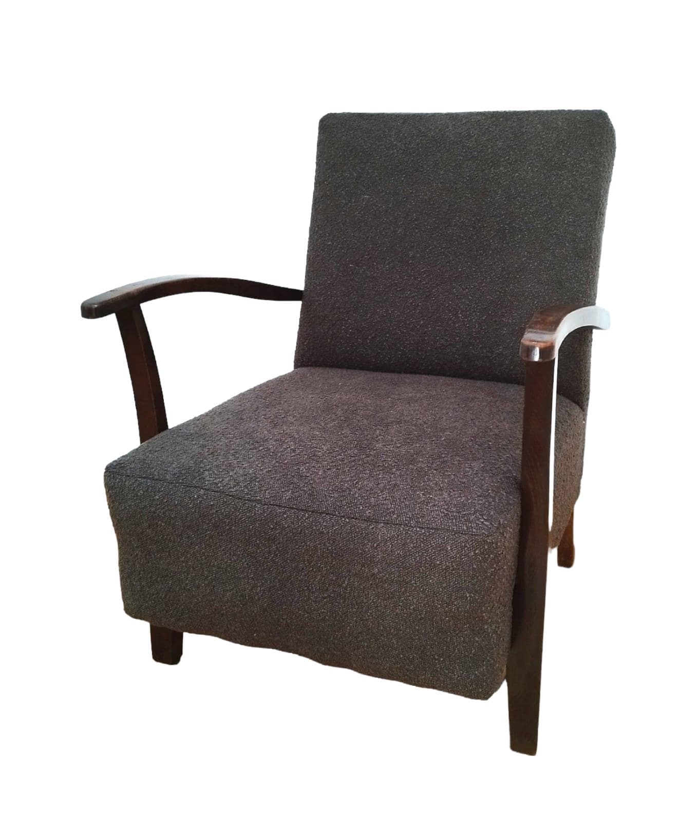 Armchair, dark brown, wood, Czechoslovakia, 1960s.