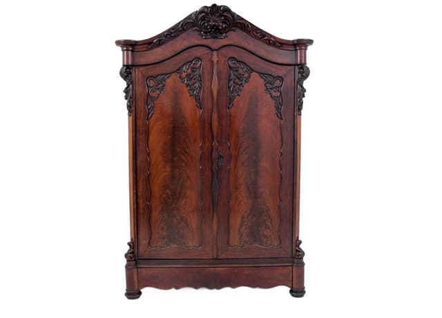 Mahogany Antique Wardrobe, France, Turn of the 19th and 20th Century - DIMENSION