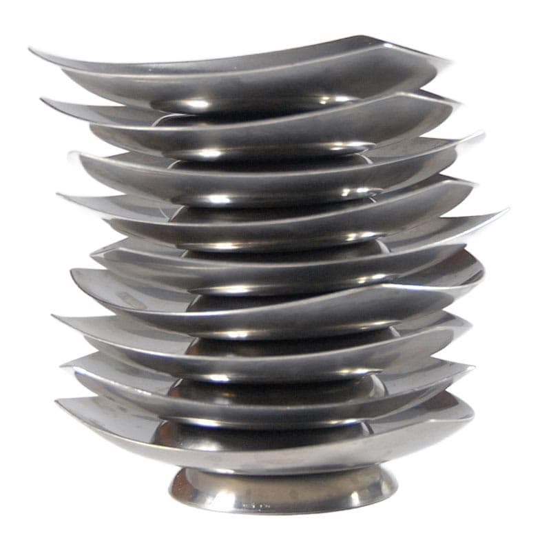 Srebrny zestaw świeczników, proj. A. Jacobsen dla Stelton, Dania, lata 60. - 4789