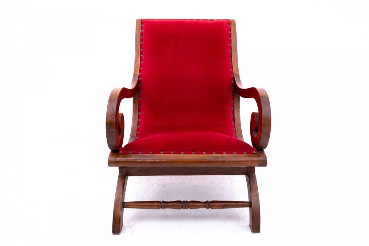 Red Velvet Armchairs, Art Nouveau Style, Northern Europe, 1920s - 49560