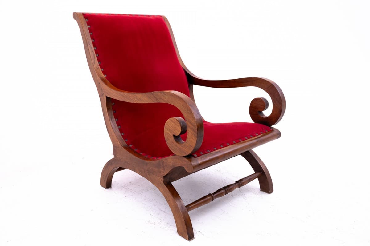 Red Velvet Armchairs, Art Nouveau Style, Northern Europe, 1920s - 49562