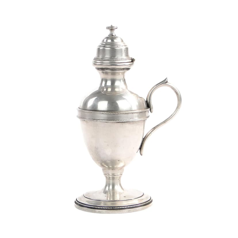 Silver-Plated Table Oil Lamp, Fraget, Poland, 1910s
