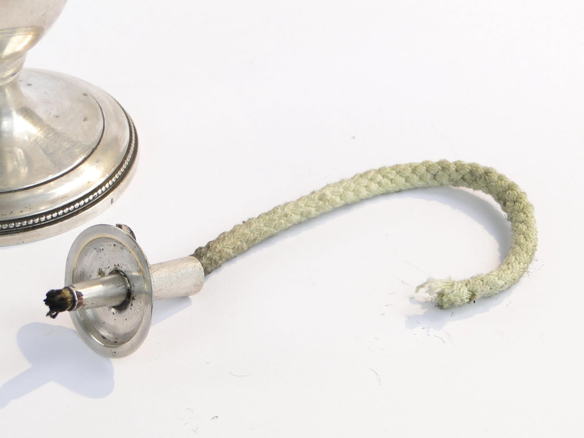 Srebrzona lampka oliwna stołowa, Fraget. - 49417